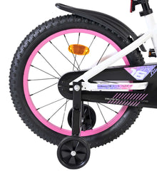 Volare Lily Kinderfiets - Meisjes - 18 inch - Wit Roze Paars - Wit, Roze, Paars - 5-7 jaar extra afbeelding 3