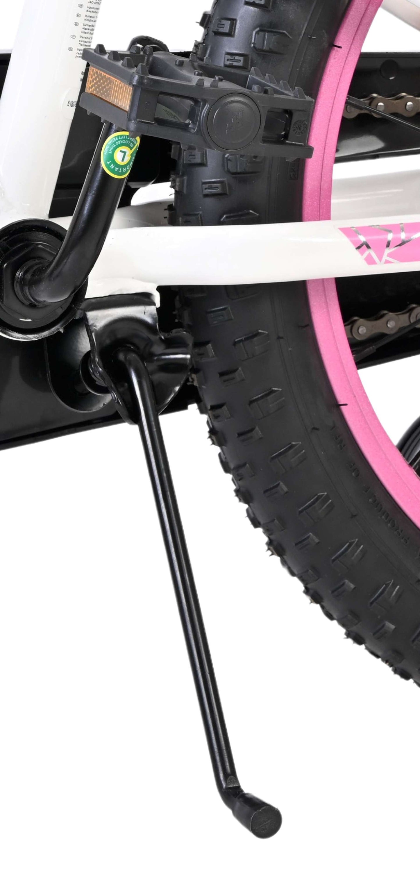 Volare Lily Kinderfiets - Meisjes - 18 inch - Wit Roze Paars - Wit, Roze, Paars - 5-7 jaar extra afbeelding 10