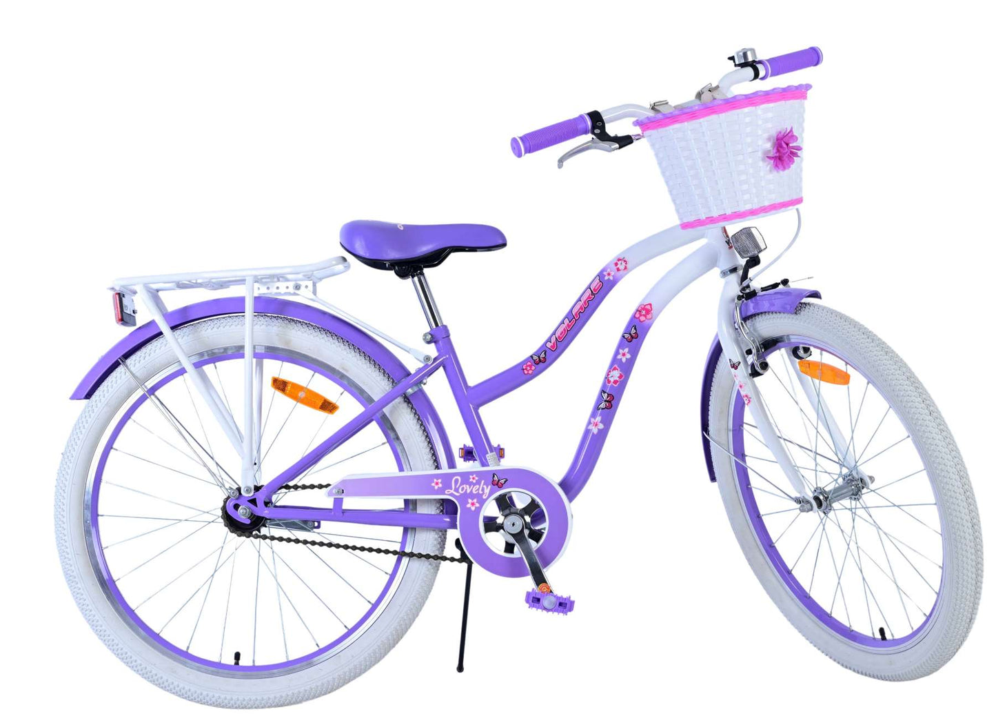 Volare Lovely Kinderfiets - Meisjes - 24 inch - Paars - 8-10 jaar extra afbeelding 3