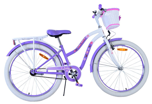 Volare Lovely Kinderfiets - Meisjes - 24 inch - Paars - 8-10 jaar bij Fietstotaal