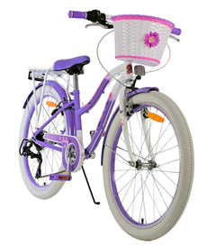 Volare Lovely Kinderfiets - Meisjes - 24 inch - Paars - 7 Versnellingen - 8-10 jaar extra afbeelding 8