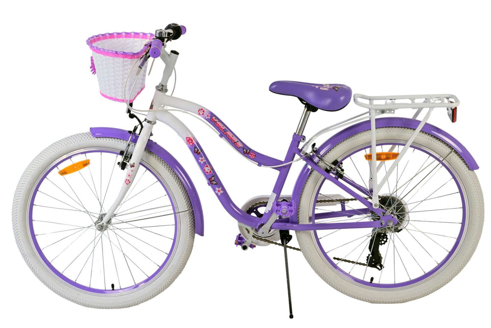 Volare Lovely Kinderfiets - Meisjes - 24 inch - Paars - 7 Versnellingen - 8-10 jaar extra afbeelding 6