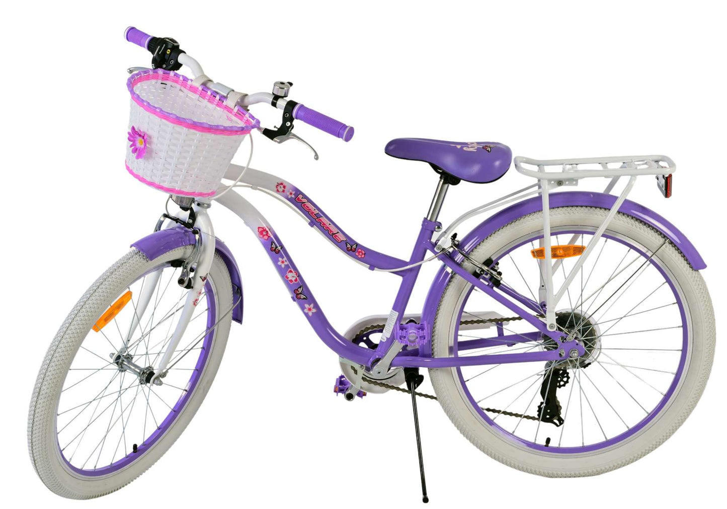 Volare Lovely Kinderfiets - Meisjes - 24 inch - Paars - 7 Versnellingen - 8-10 jaar extra afbeelding 5