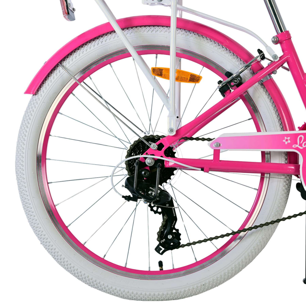 Volare Lovely Kinderfiets - Meisjes - 24 inch - Roze - 7 Versnellingen - 8-10 jaar extra afbeelding 12