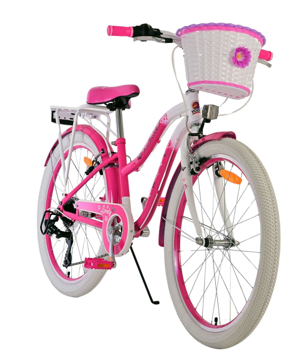 Volare Lovely Kinderfiets - Meisjes - 24 inch - Roze - 7 Versnellingen - 8-10 jaar extra afbeelding 8