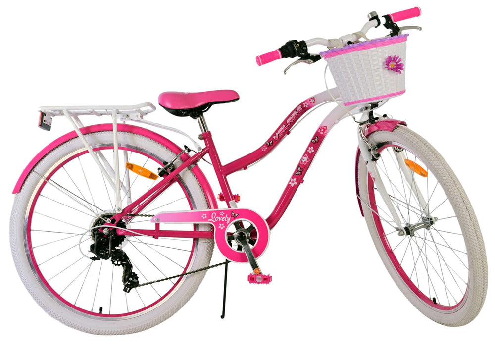 Volare Lovely Kinderfiets - Meisjes - 26 inch - Roze - 7 speed - 7 versnellingen - 10-12 jaar extra afbeelding 3