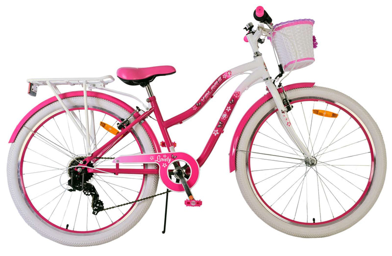 Volare Lovely Kinderfiets - Meisjes - 26 inch - Roze - 7 speed - 7 versnellingen - 10-12 jaar