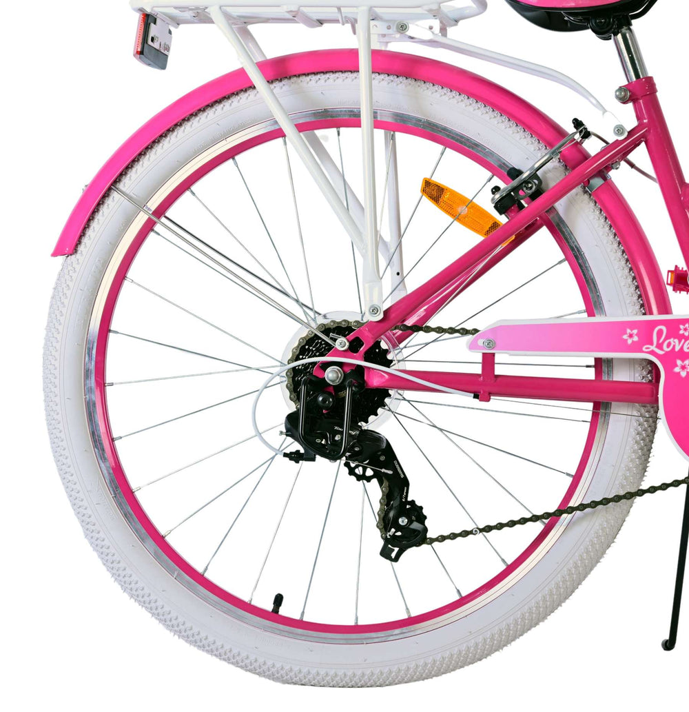 Volare Lovely Kinderfiets - Meisjes - 26 inch - Roze - 7 speed - 7 versnellingen - 10-12 jaar extra afbeelding 12