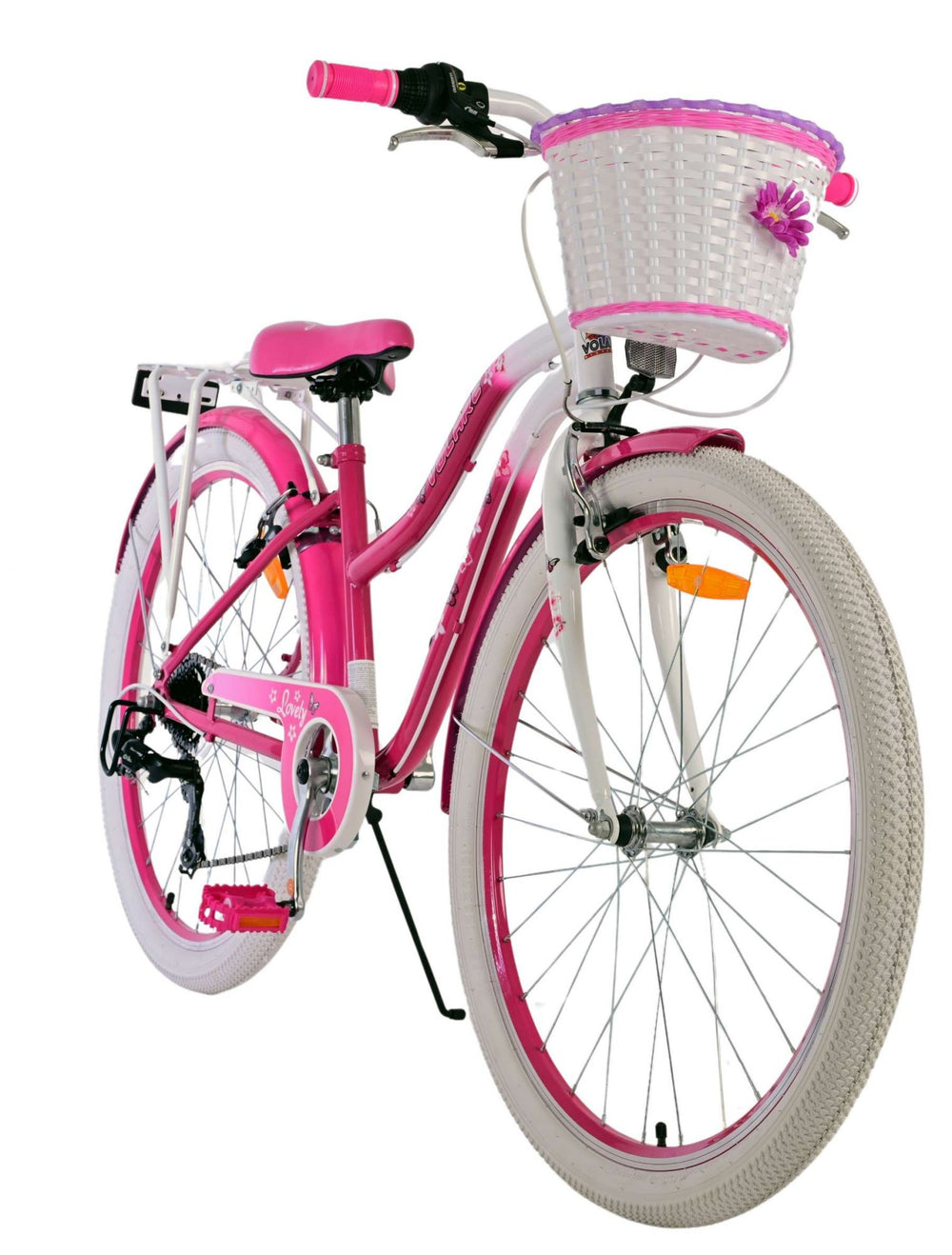 Volare Lovely Kinderfiets - Meisjes - 26 inch - Roze - 7 speed - 7 versnellingen - 10-12 jaar extra afbeelding 8