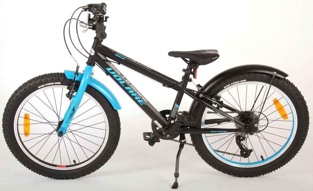 Volare Rocky Kinderfiets - 20 inch - Blauw Zwart - 85% afgemonteerd - 6 speed - Prime Collection - Zwart, Blauw - 6 versnellingen - 6-8 jaar extra afbeelding 6