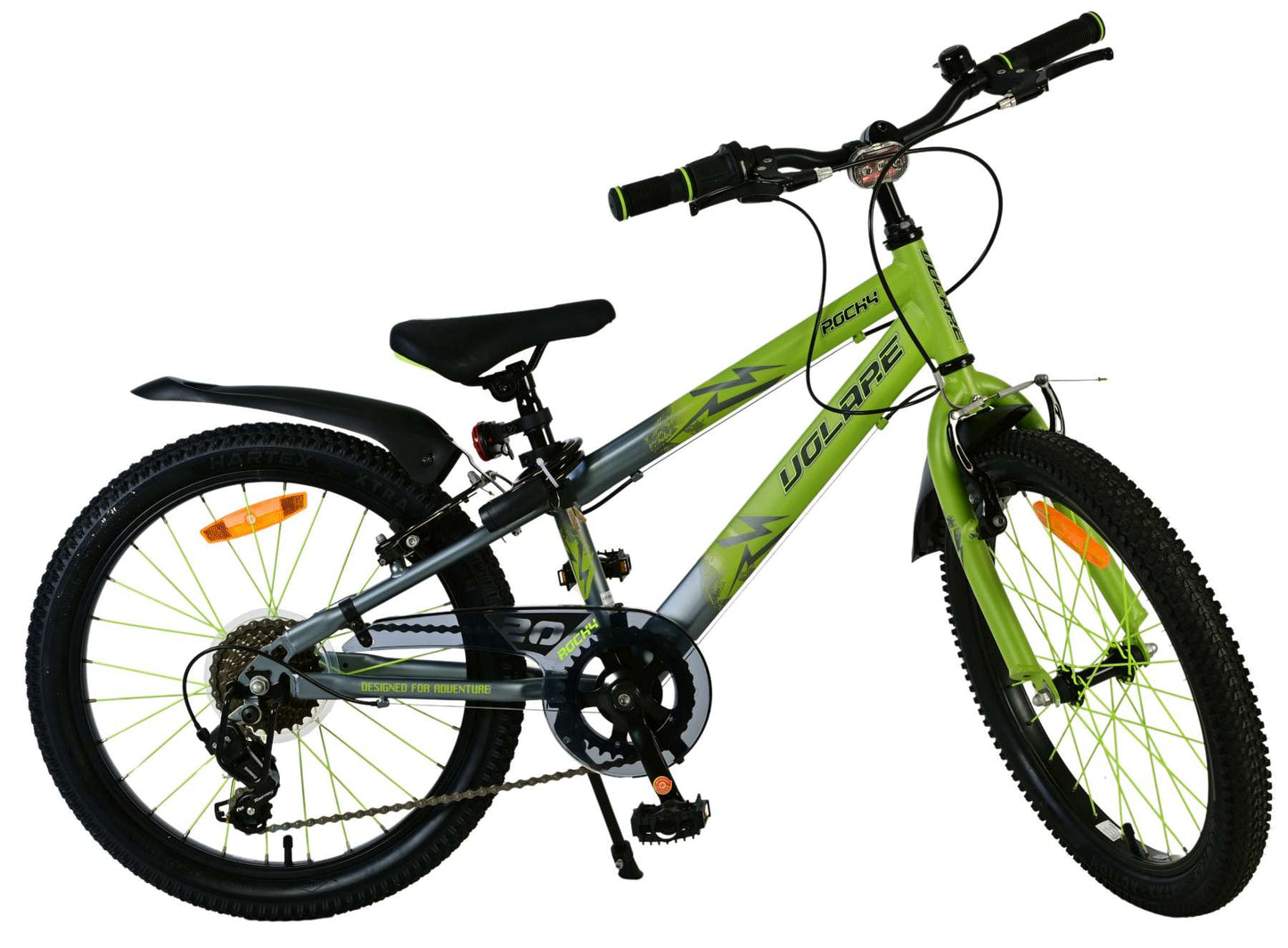 Volare Rocky Kinderfiets - 20 inch - 7 speed - Groen/Grijs - Groen, Grijs - 7 versnellingen - 6-8 jaar extra afbeelding 12