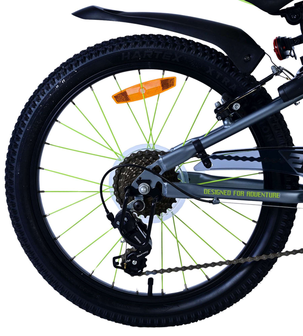 Volare Rocky Kinderfiets - 20 inch - 7 speed - Groen/Grijs - Groen, Grijs - 7 versnellingen - 6-8 jaar extra afbeelding 3