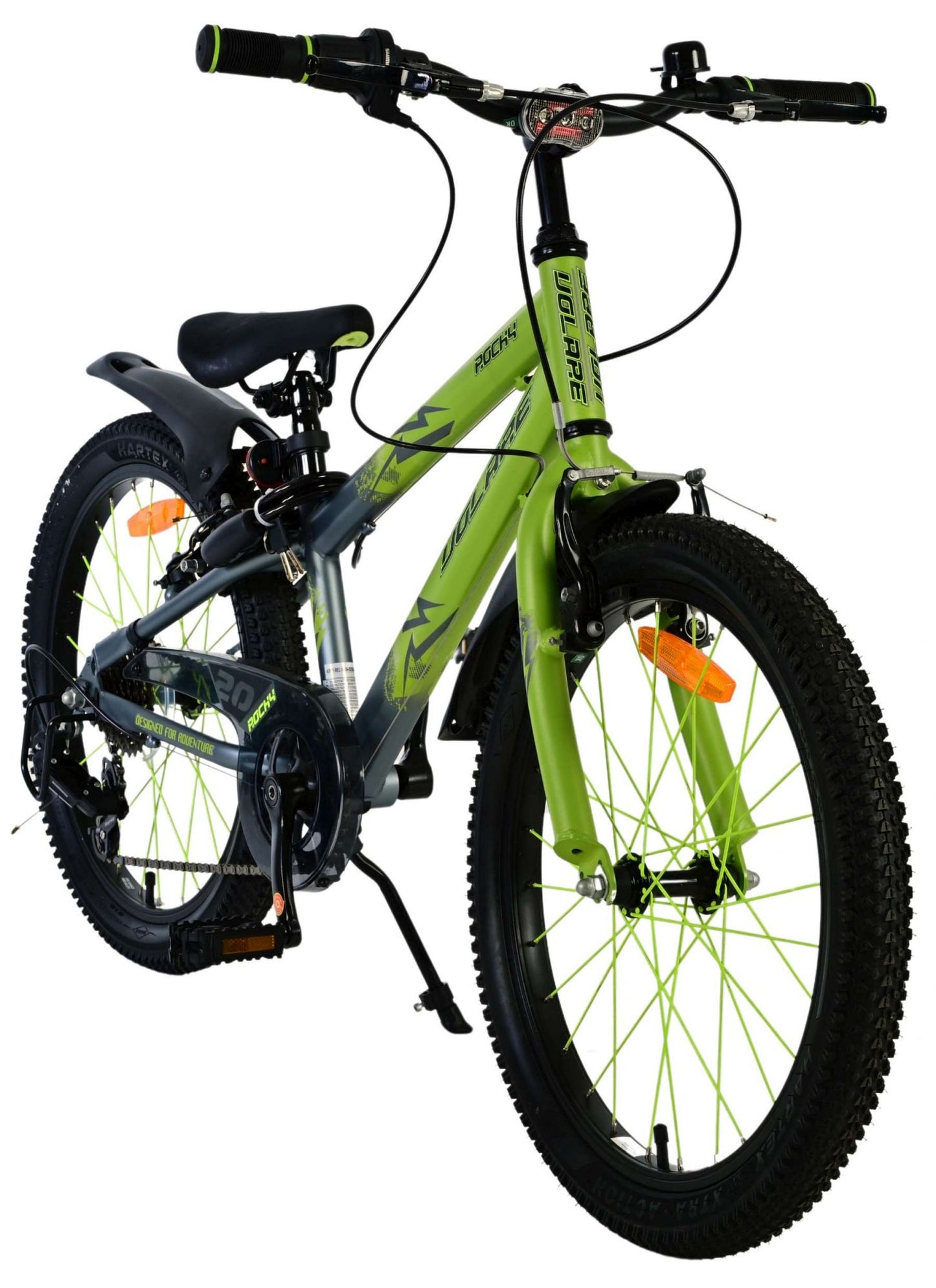 Volare Rocky Kinderfiets - 20 inch - 7 speed - Groen/Grijs - Groen, Grijs - 7 versnellingen - 6-8 jaar extra afbeelding 7