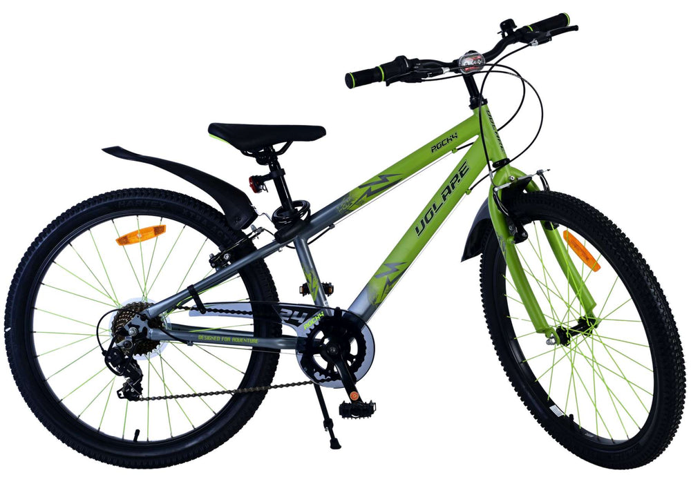 Volare Rocky Kinderfiets - 24 inch - Groen - 7 speed - 7 versnellingen - 8-10 jaar extra afbeelding 11
