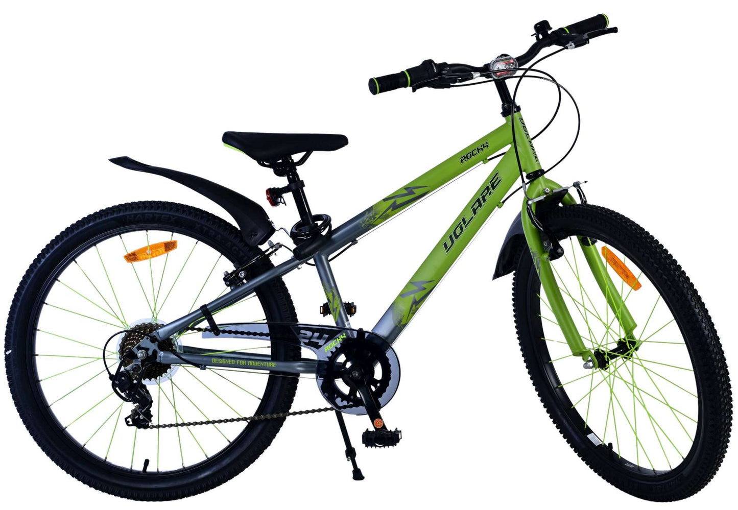 Volare Rocky Kinderfiets - 24 inch - Groen - 7 speed - 7 versnellingen - 8-10 jaar extra afbeelding 11