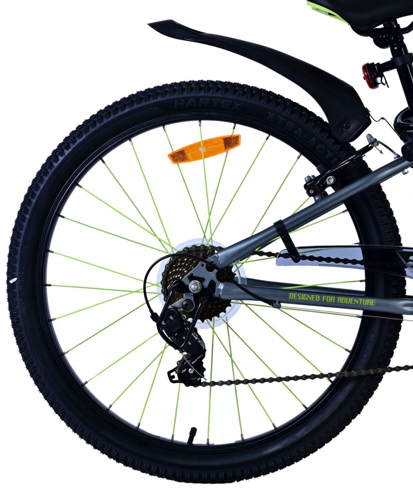 Volare Rocky Kinderfiets - 24 inch - Groen - 7 speed - 7 versnellingen - 8-10 jaar extra afbeelding 4