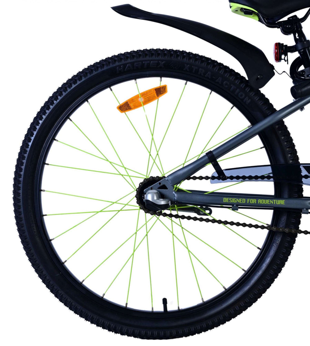 Volare Rocky Kinderfiets - 24 inch - Groen - Shimano Nexus 3 versnellingen - 8-10 jaar extra afbeelding 4
