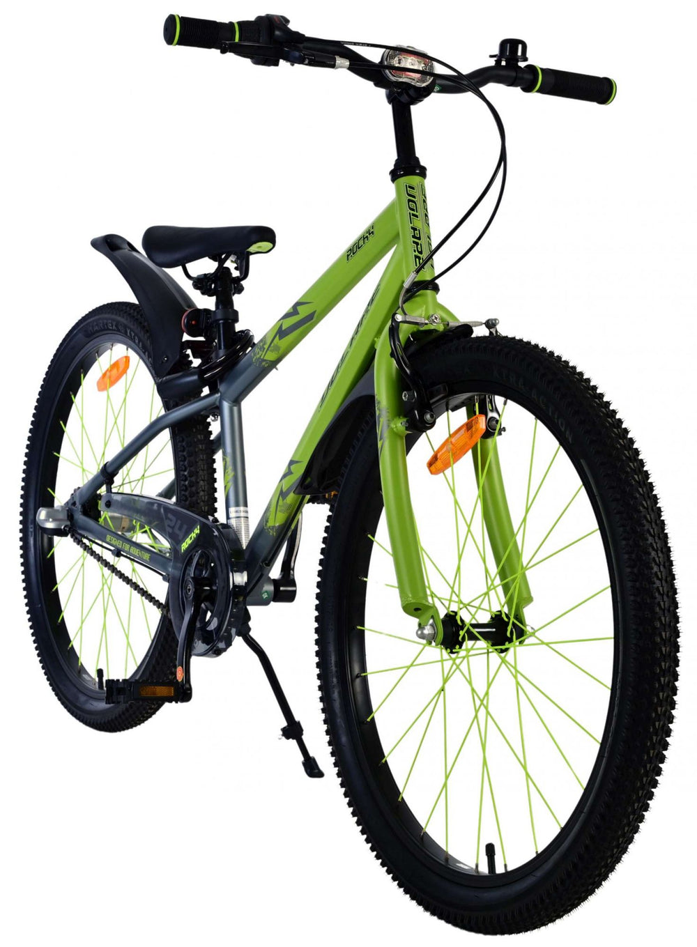 Volare Rocky Kinderfiets - 24 inch - Groen - Shimano Nexus 3 versnellingen - 8-10 jaar extra afbeelding 8