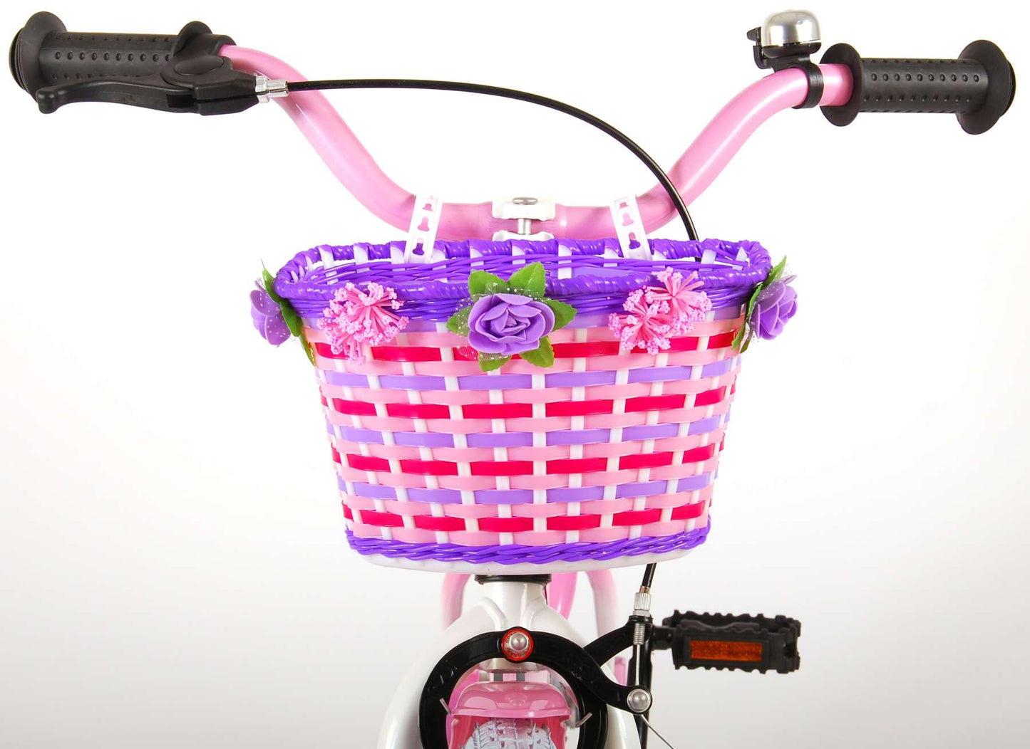 Volare Rose Kinderfiets - Meisjes - 16 inch - Roze/Wit - 95% afgemonteerd - Wit, Roze - 4-6 jaar extra afbeelding 14