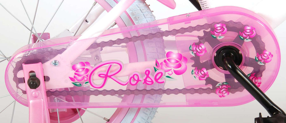 Volare Rose Kinderfiets - Meisjes - 16 inch - Roze/Wit - 95% afgemonteerd - Wit, Roze - 4-6 jaar extra afbeelding 7
