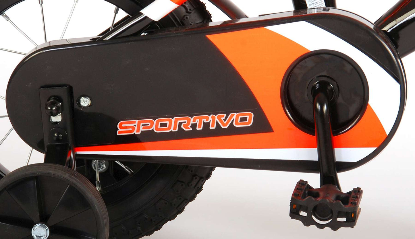 Volare Sportivo Kinderfiets - Jongens - 12 inch - Neon Oranje Zwart - 95% afgemonteerd - Zwart, Oranje - 3-5 jaar extra afbeelding 8