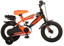 Volare Sportivo Kinderfiets - Jongens - 12 inch - Neon Oranje Zwart - 95% afgemonteerd - Zwart, Oranje - 3-5 jaar bij Fietstotaal