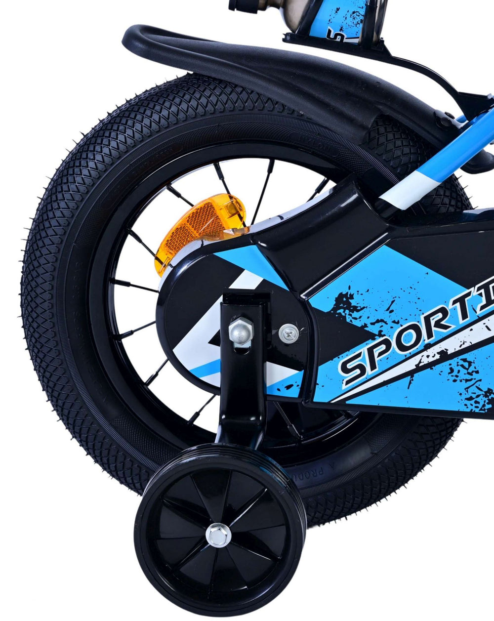 Volare Sportivo Kinderfiets - Jongens - 12 inch - Blauw Zwart - Zwart, Blauw - 3-5 jaar extra afbeelding 3