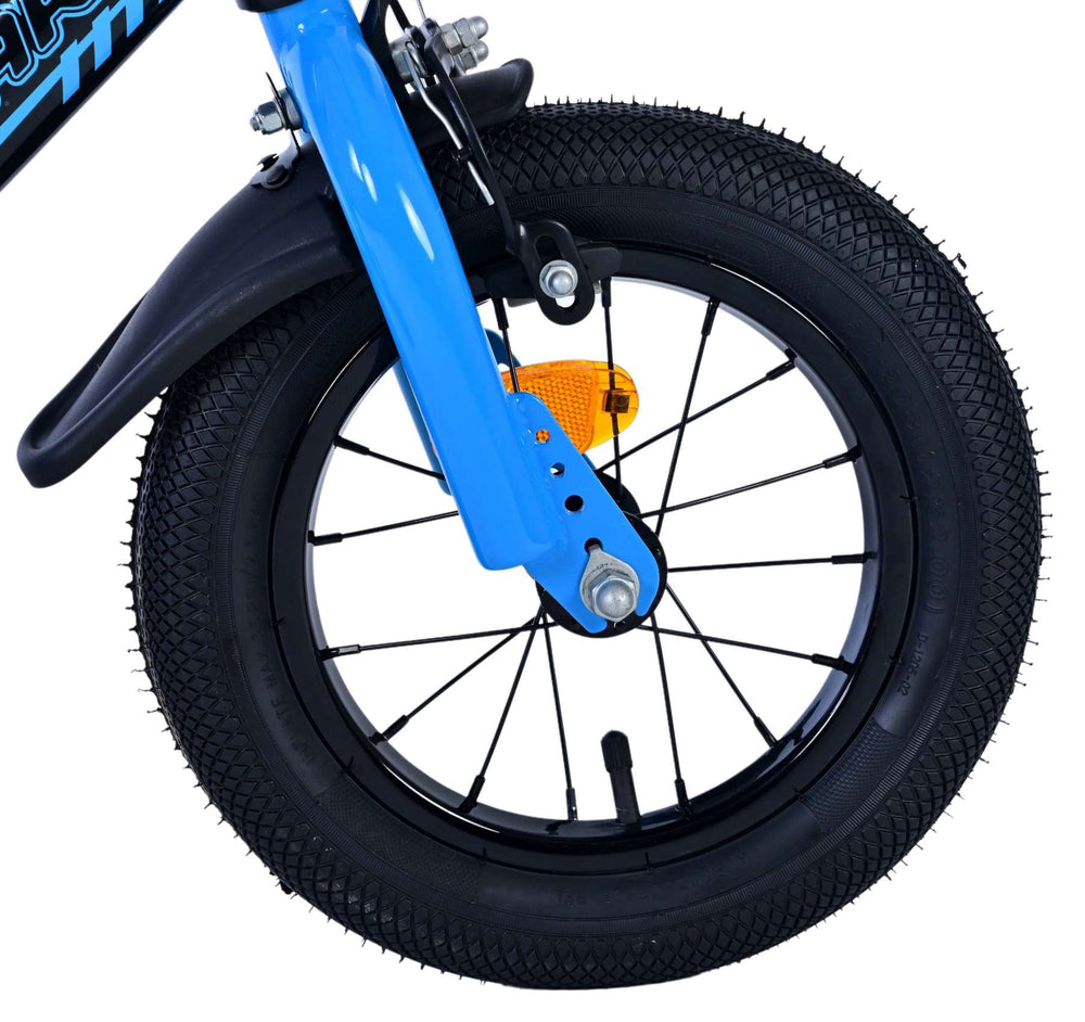 Volare Sportivo Kinderfiets - Jongens - 12 inch - Blauw Zwart - Zwart, Blauw - 3-5 jaar extra afbeelding 4