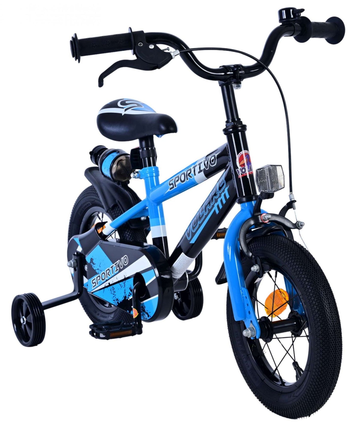 Volare Sportivo Kinderfiets - Jongens - 12 inch - Blauw Zwart - Zwart, Blauw - 3-5 jaar extra afbeelding 6
