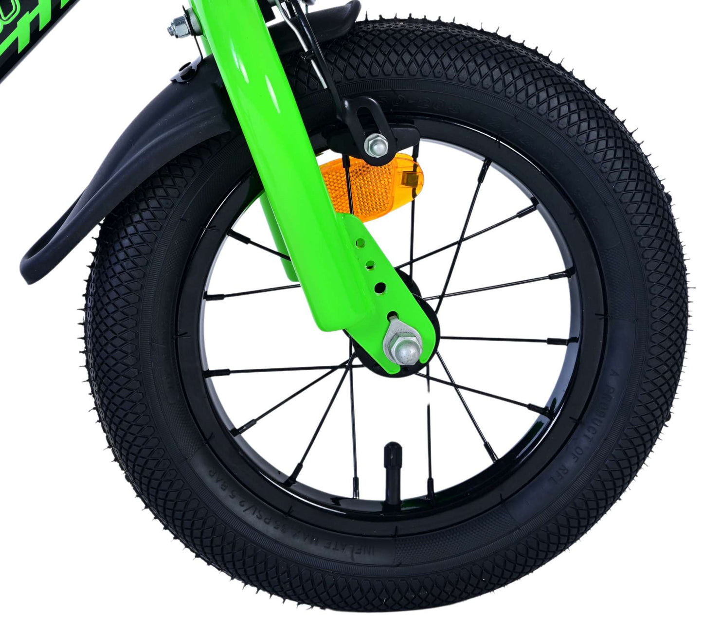 Volare Sportivo Kinderfiets - Jongens - 12 inch - Groen Zwart - Zwart, Groen - 3-5 jaar extra afbeelding 4