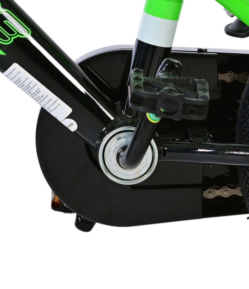 Volare Sportivo Kinderfiets - Jongens - 12 inch - Groen Zwart - Zwart, Groen - 3-5 jaar extra afbeelding 9