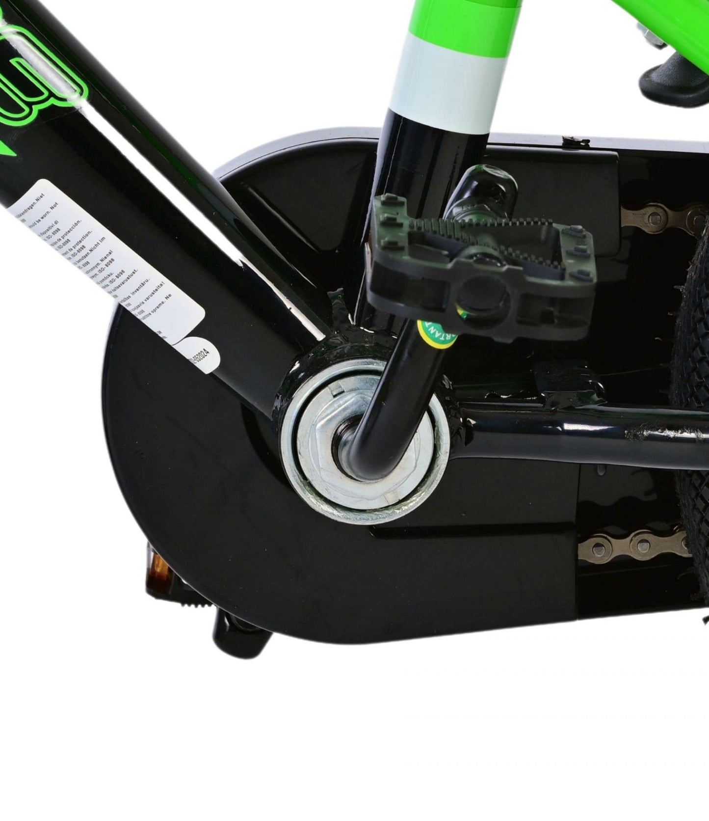 Volare Sportivo Kinderfiets - Jongens - 12 inch - Groen Zwart - Zwart, Groen - 3-5 jaar extra afbeelding 9
