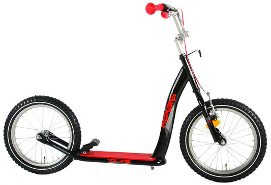 Volare Step 16 Inch Zwart Rood - Vanaf 7 jaar bij Fietstotaal