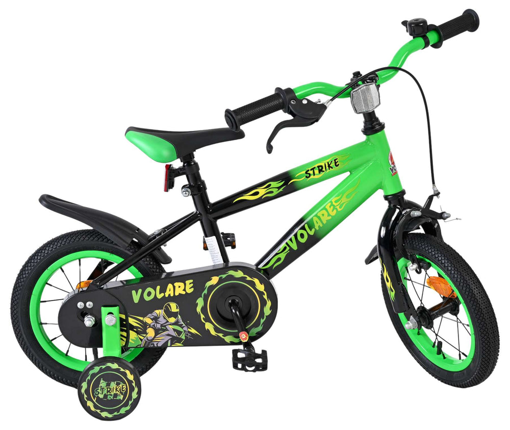 Volare Strike Kinderfiets - Jongens - 12 inch - Zwart Groen - Zwart, Groen - 3-5 jaar extra afbeelding 11