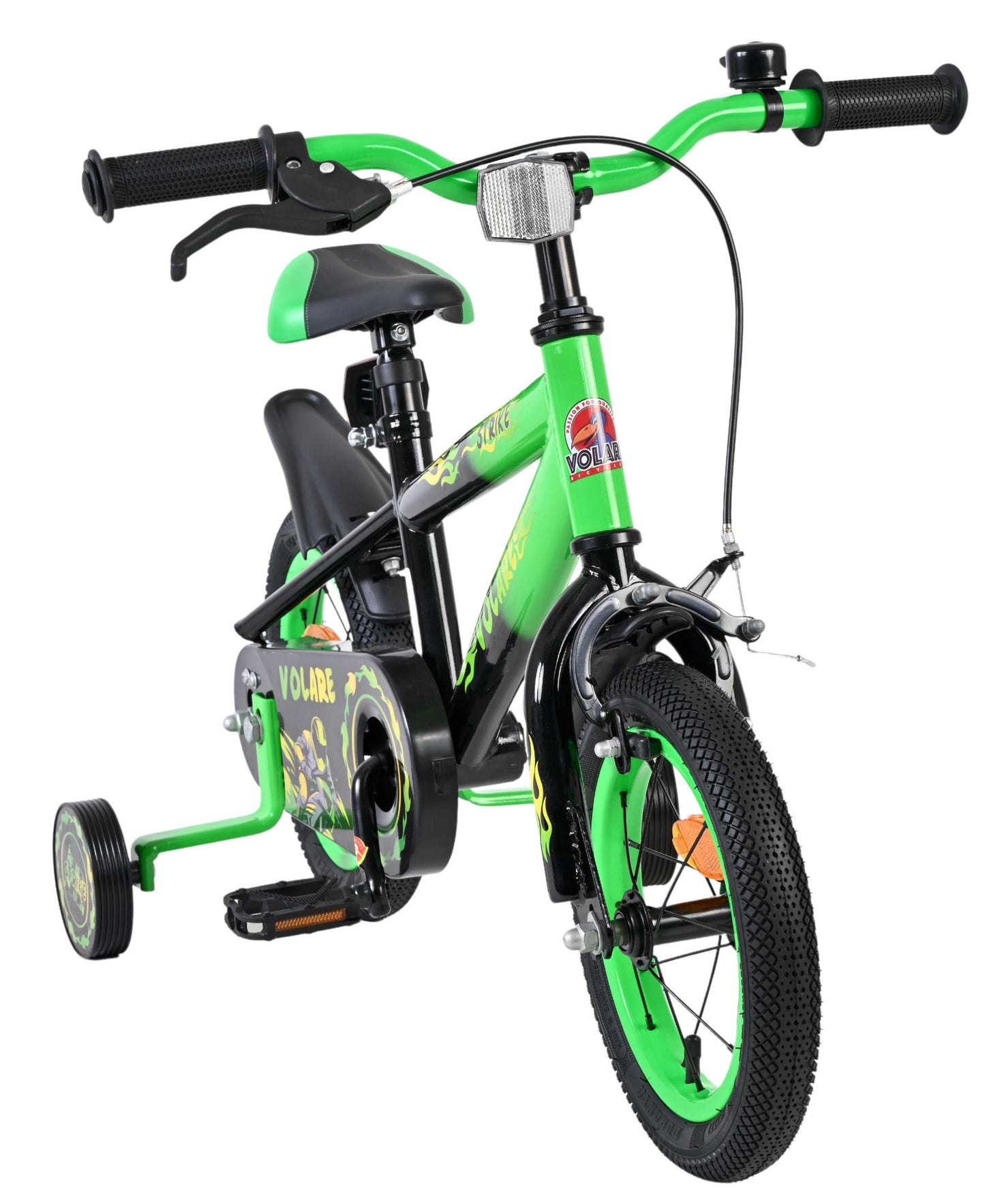 Volare Strike Kinderfiets - Jongens - 12 inch - Zwart Groen - Zwart, Groen - 3-5 jaar extra afbeelding 6
