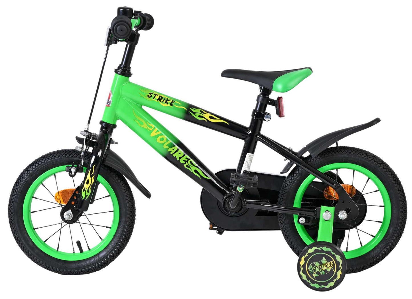Volare Strike Kinderfiets - Jongens - 12 inch - Zwart Groen - Zwart, Groen - 3-5 jaar extra afbeelding 8
