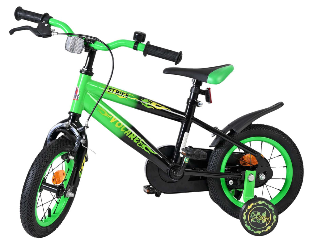 Volare Strike Kinderfiets - Jongens - 12 inch - Zwart Groen - Zwart, Groen - 3-5 jaar extra afbeelding 9