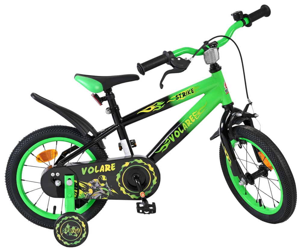 Volare Strike Kinderfiets - Jongens - 14 inch - Zwart Groen - Zwart, Groen - 3-5 jaar extra afbeelding 11
