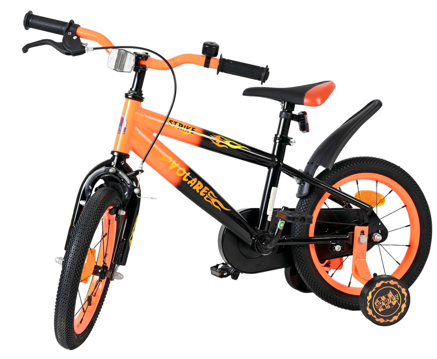 Volare Strike Kinderfiets - Jongens - 14 inch - Zwart Oranje - Zwart, Oranje - 3-5 jaar extra afbeelding 9