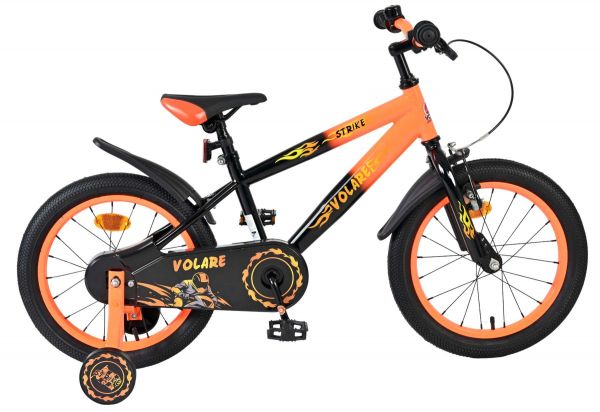 Volare Strike Kinderfiets - Jongens - 16 inch - Zwart Oranje - Zwart, Oranje - 4-6 jaar extra afbeelding 2