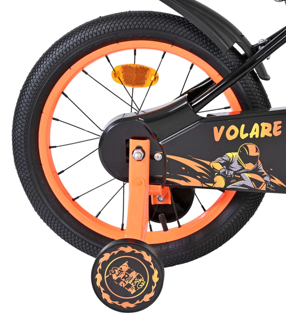 Volare Strike Kinderfiets - Jongens - 16 inch - Zwart Oranje - Zwart, Oranje - 4-6 jaar extra afbeelding 3