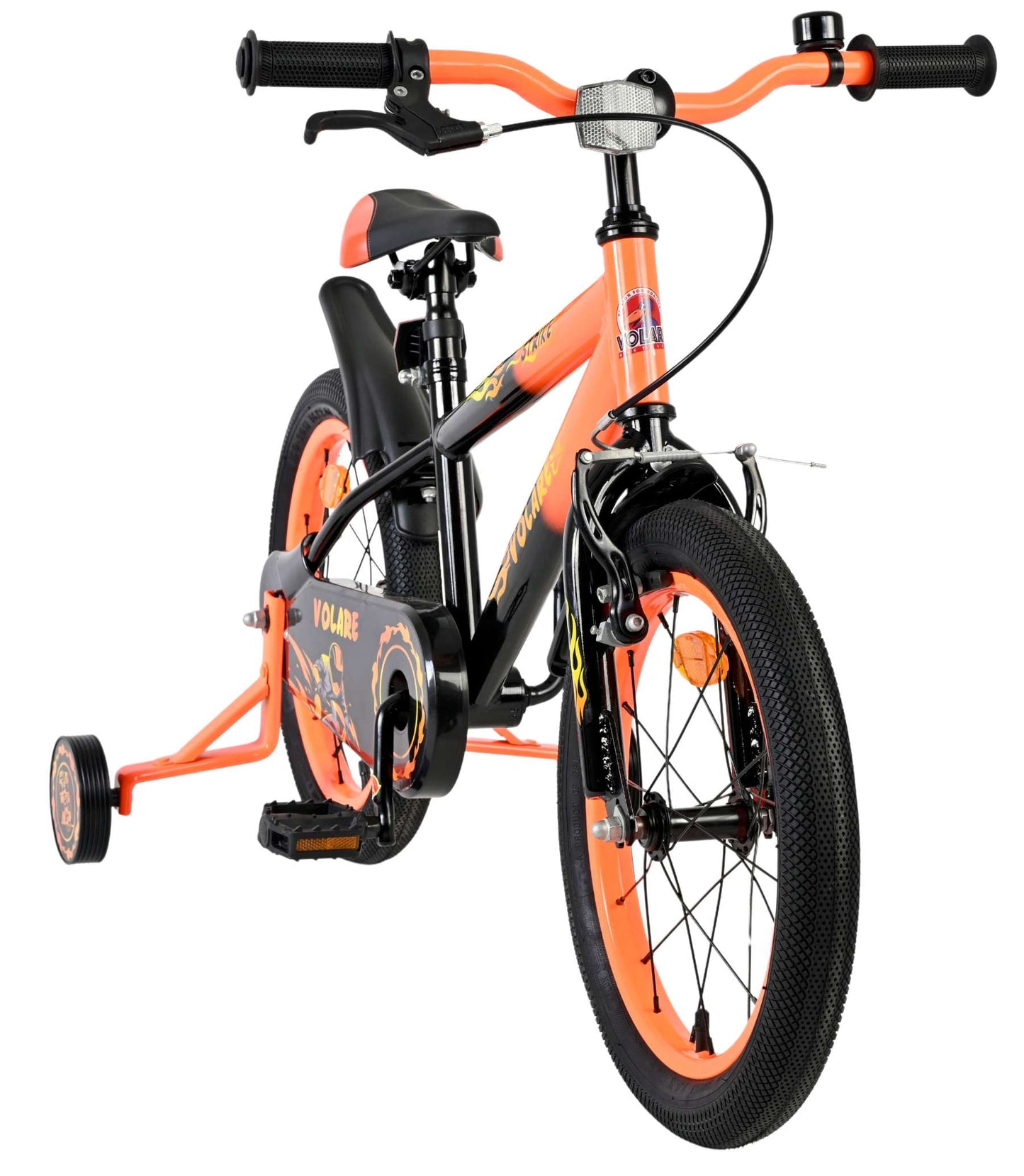 Volare Strike Kinderfiets - Jongens - 16 inch - Zwart Oranje - Zwart, Oranje - 4-6 jaar extra afbeelding 6