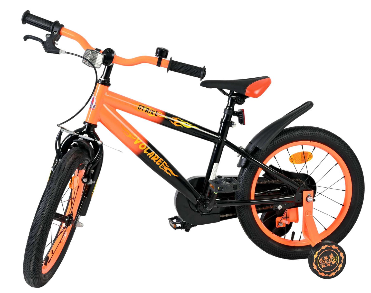 Volare Strike Kinderfiets - Jongens - 16 inch - Zwart Oranje - Zwart, Oranje - 4-6 jaar extra afbeelding 9