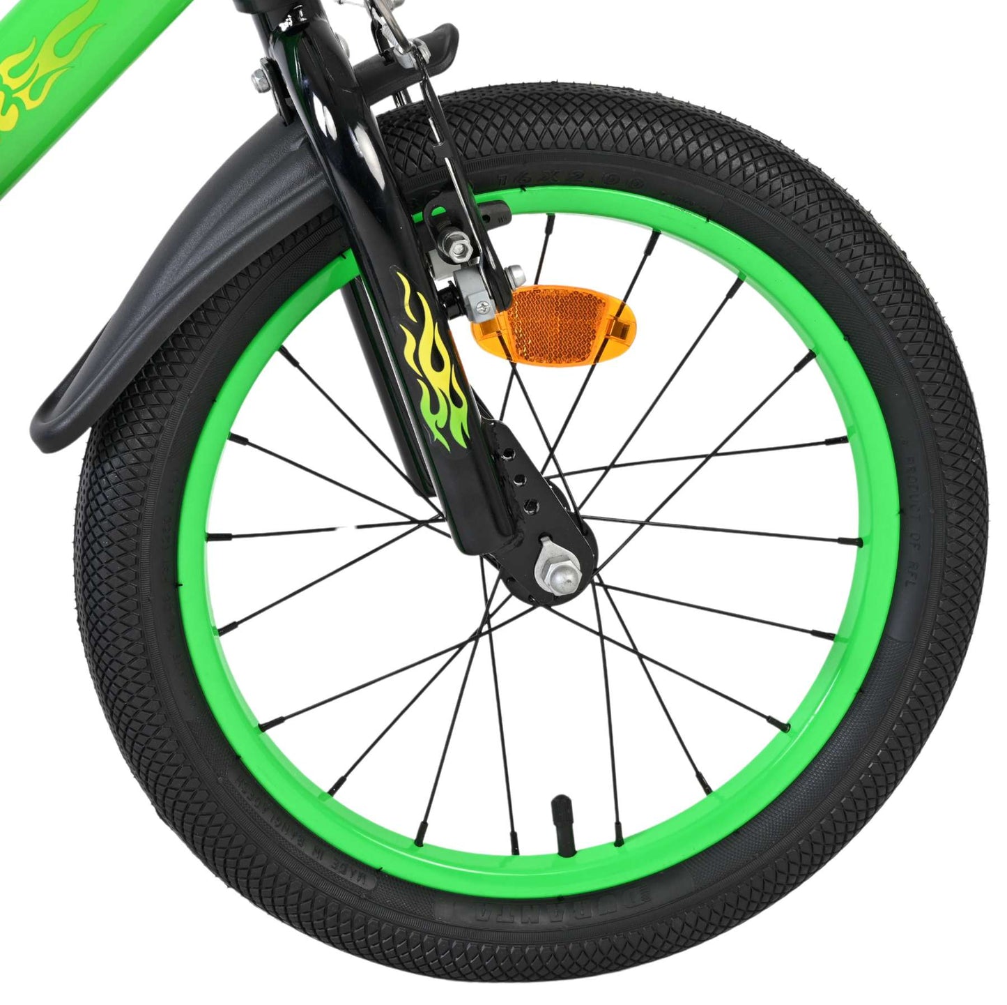 Volare Strike Kinderfiets - Jongens - 16 inch - Zwart Groen - Zwart, Groen - 4-6 jaar extra afbeelding 4