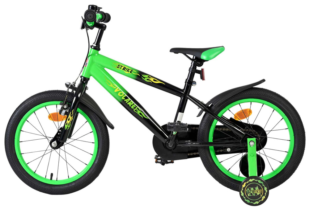 Volare Strike Kinderfiets - Jongens - 16 inch - Zwart Groen - Zwart, Groen - 4-6 jaar extra afbeelding 8