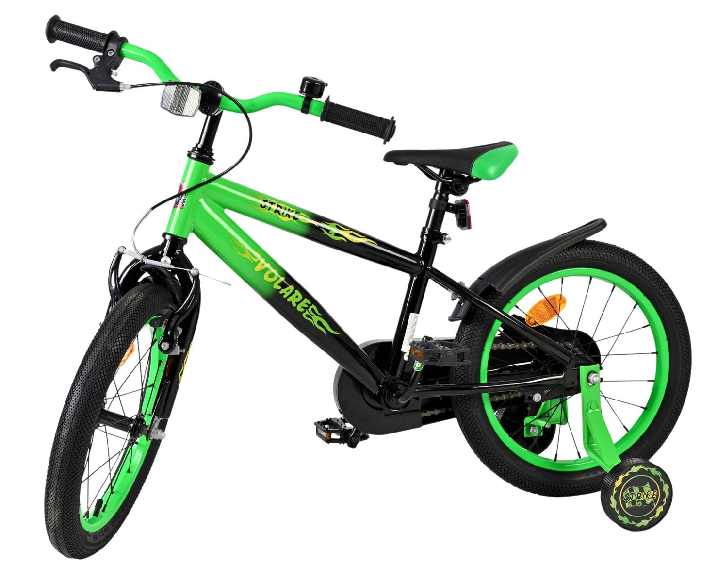 Volare Strike Kinderfiets - Jongens - 16 inch - Zwart Groen - Zwart, Groen - 4-6 jaar extra afbeelding 9
