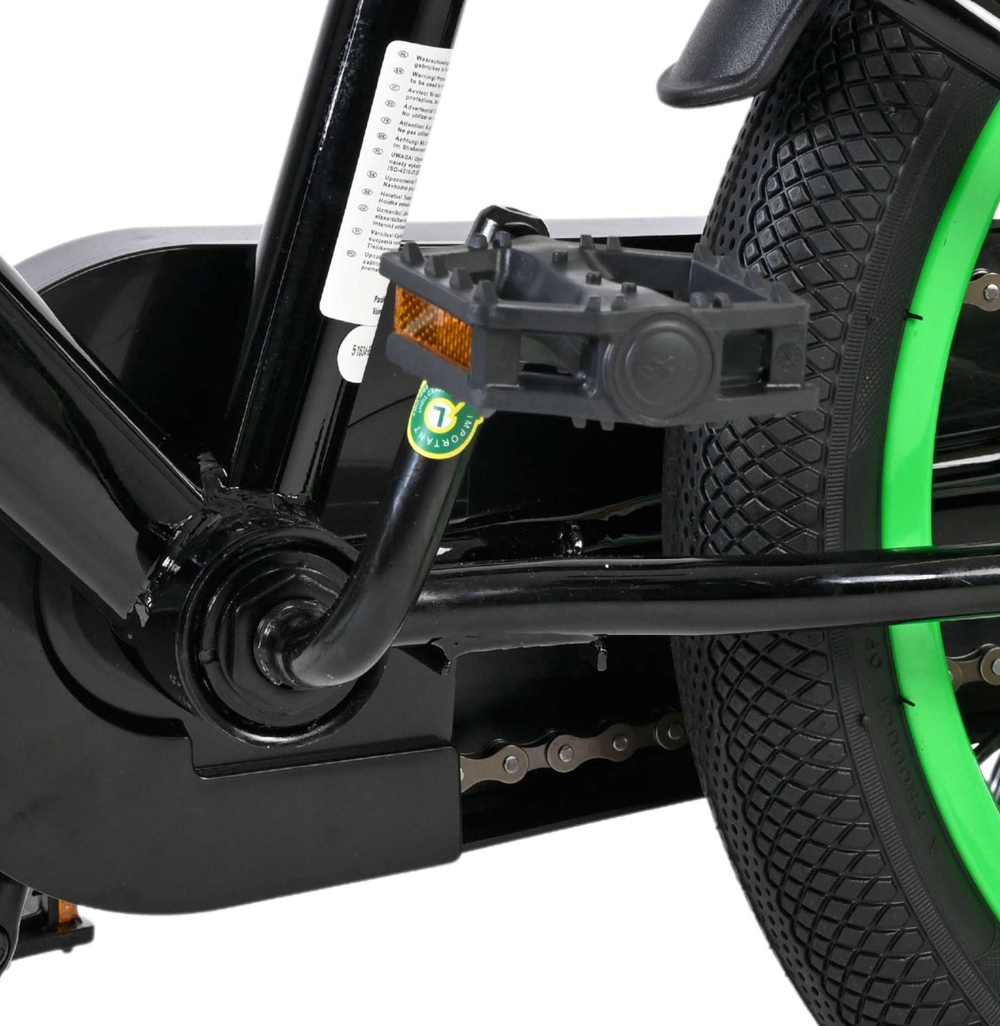 Volare Strike Kinderfiets - Jongens - 16 inch - Zwart Groen - Zwart, Groen - 4-6 jaar extra afbeelding 10