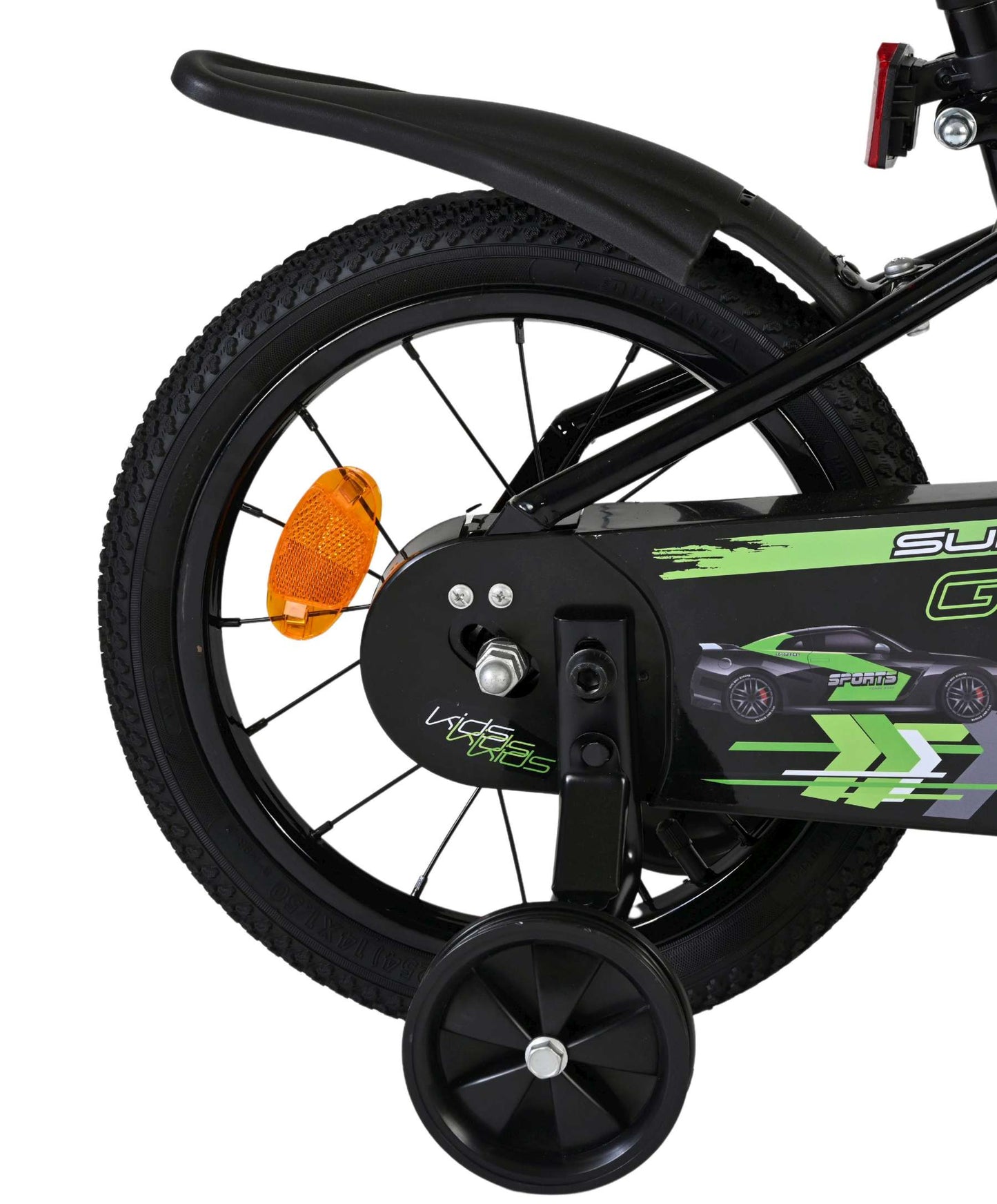 Volare Super GT Kinderfiets - Jongens - 14 inch - Groen - Zwart, Groen - 3-5 jaar extra afbeelding 3