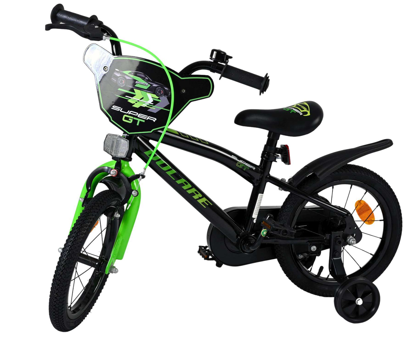 Volare Super GT Kinderfiets - Jongens - 14 inch - Groen - Zwart, Groen - 3-5 jaar extra afbeelding 9