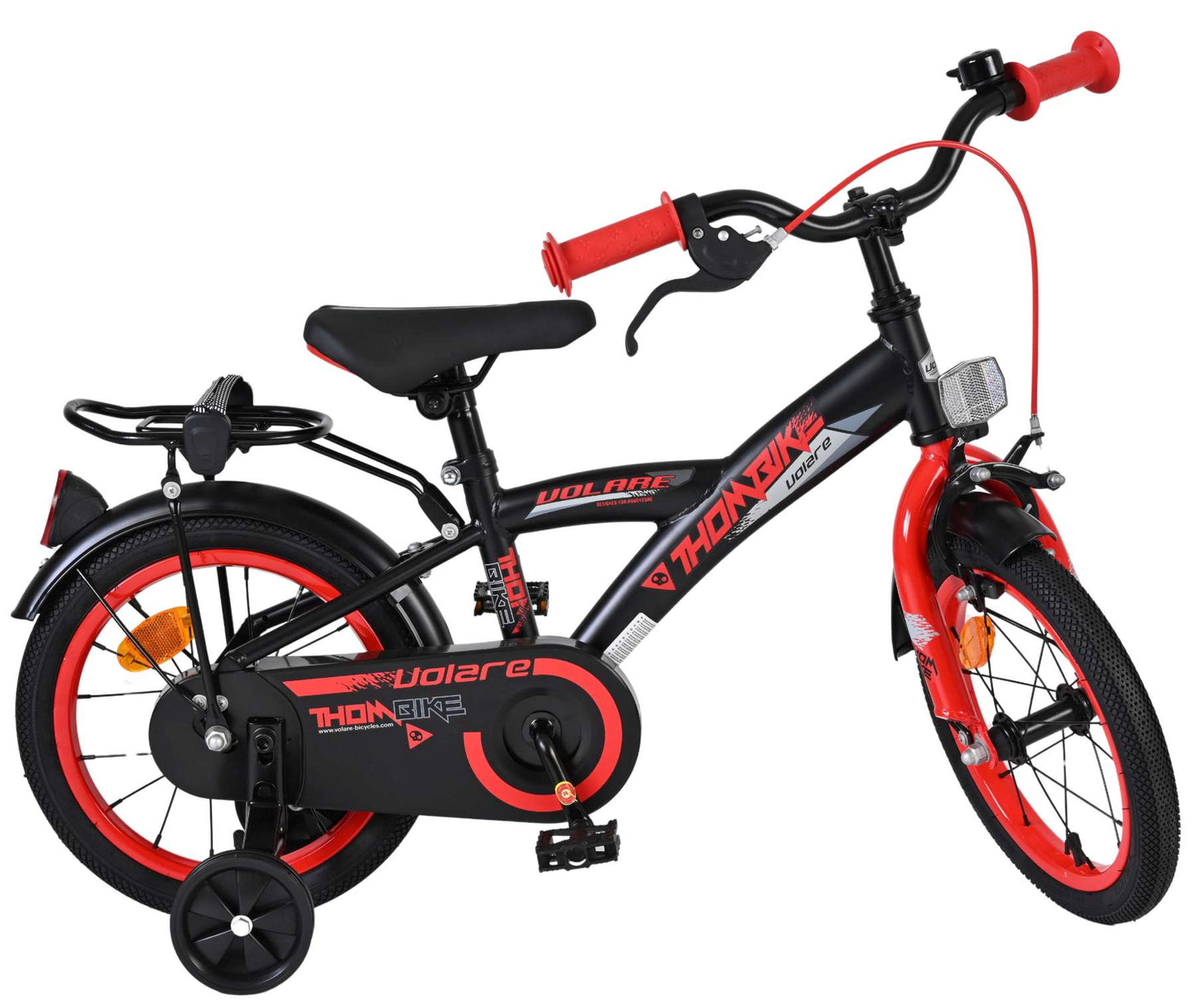 Volare Thombike Kinderfiets - Jongens - 14 inch - Zwart Rood - Zwart, Rood - 3-5 jaar extra afbeelding 11
